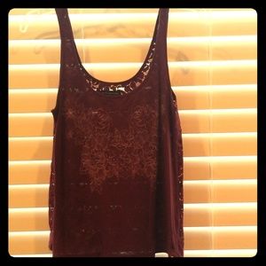 American Eagle Tank. Flower lace back